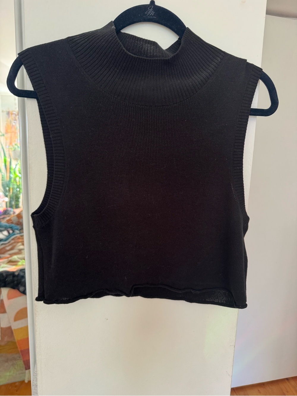 Free People Callie Sweater Set M Black Cropped Mock Neck Top Maxi Skirt 2PC - Picture 4 of 10